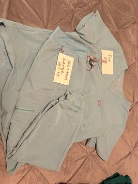 Figs Women's Scrub Set in Light Blue